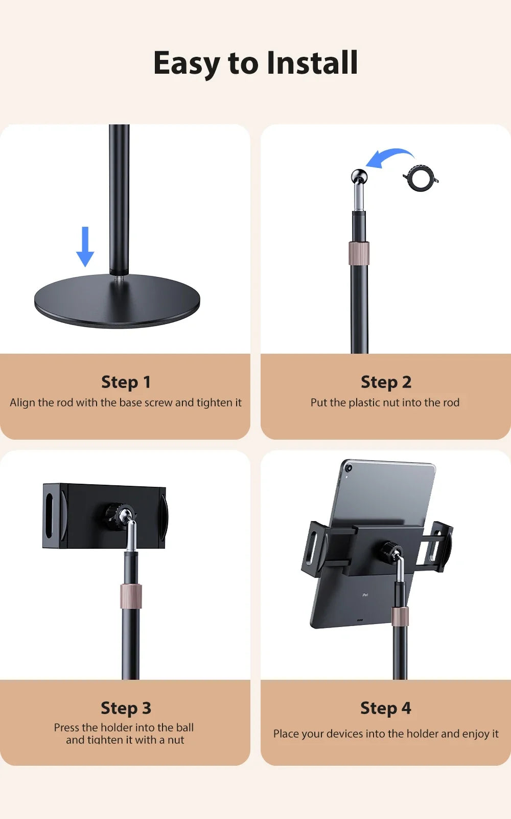 Support tablette bureau réglable en hauteur