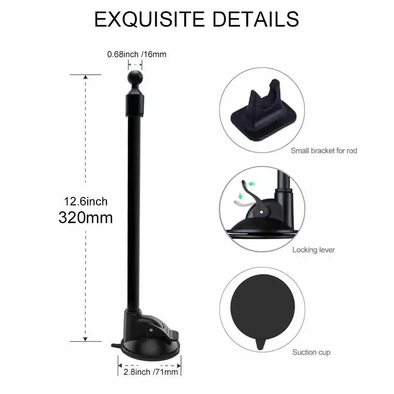 Support tablette voiture ventouse bras long