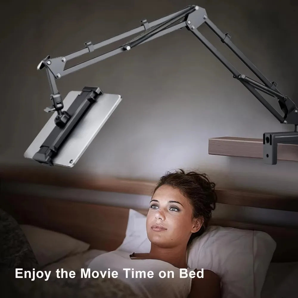 Support tablette lit bras métallique long