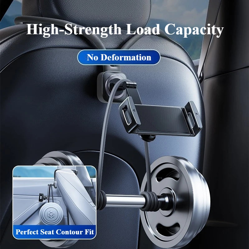 Support tablette voiture siege arriere tiges métalliques