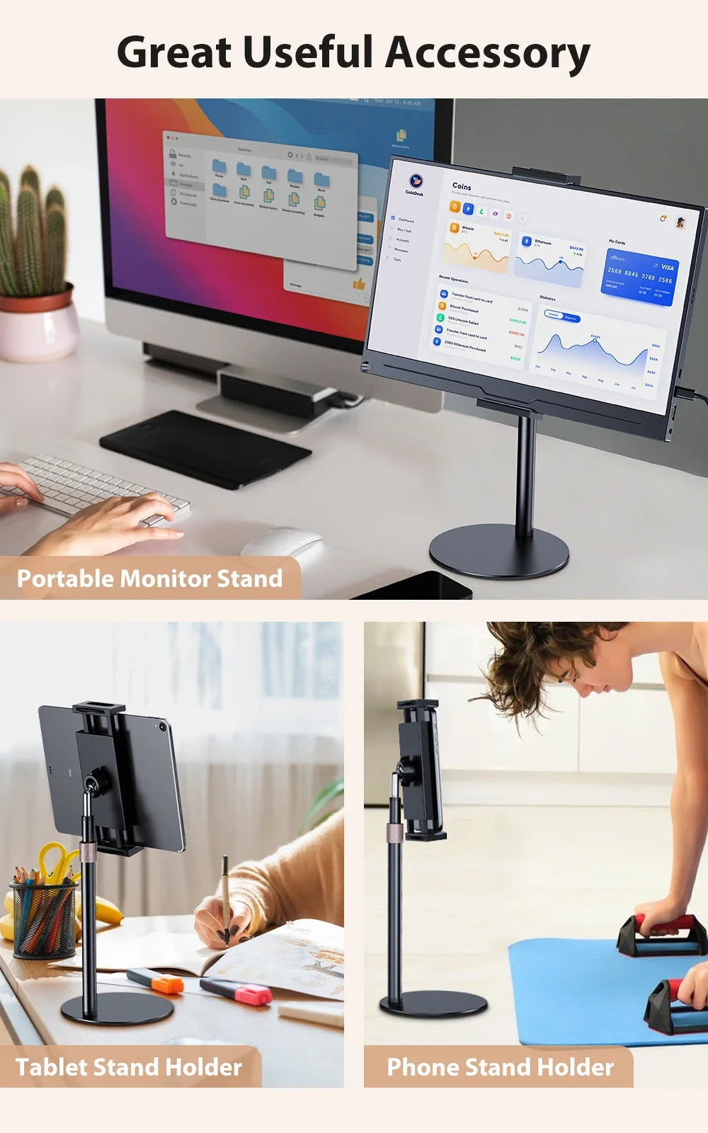 Support tablette bureau réglable en hauteur