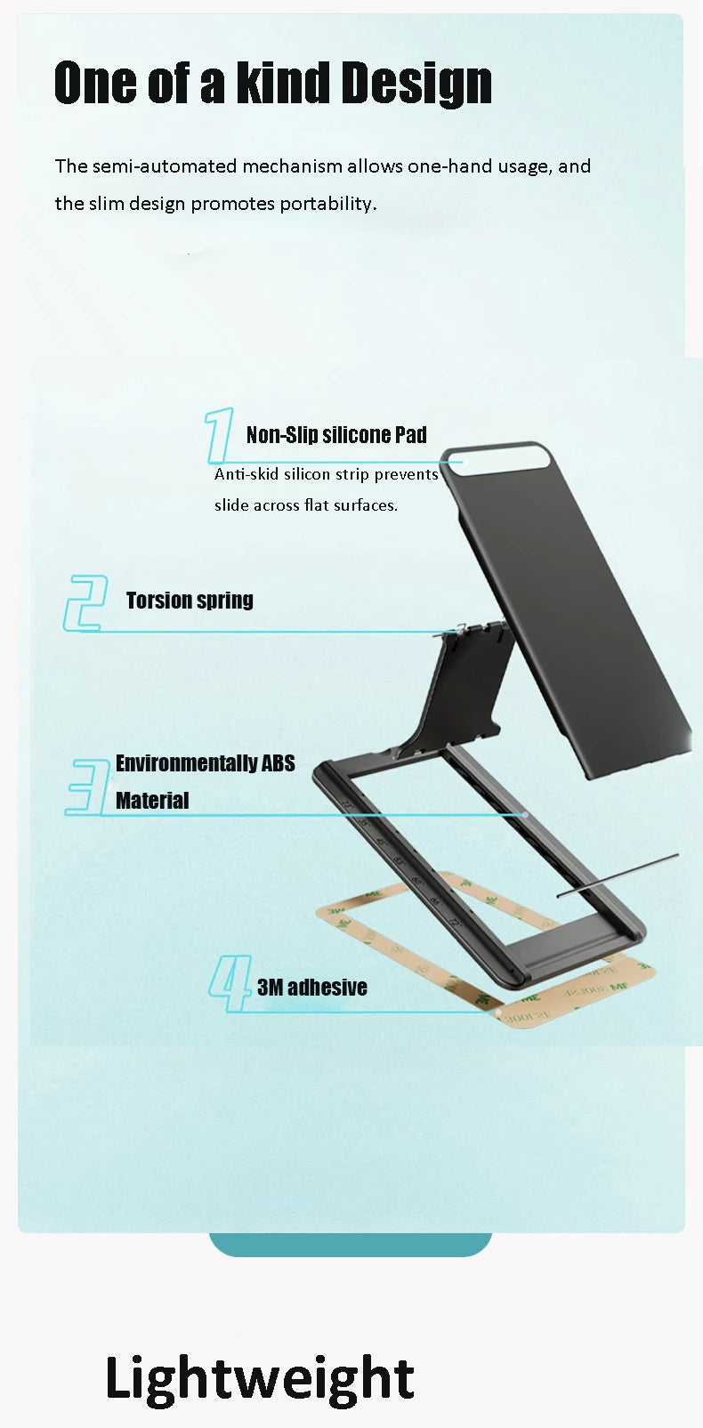 Support tablette plastique à coller