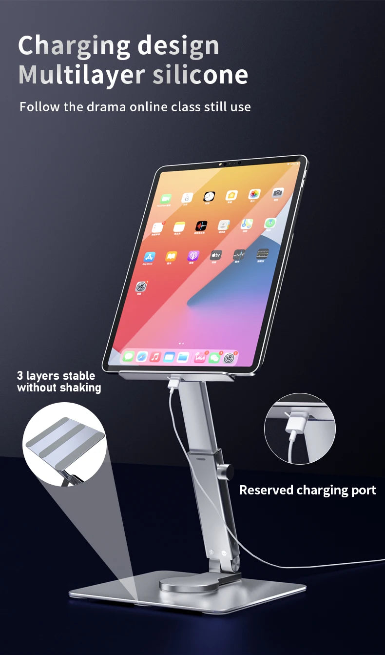 Support tablette iPad colonne réglable