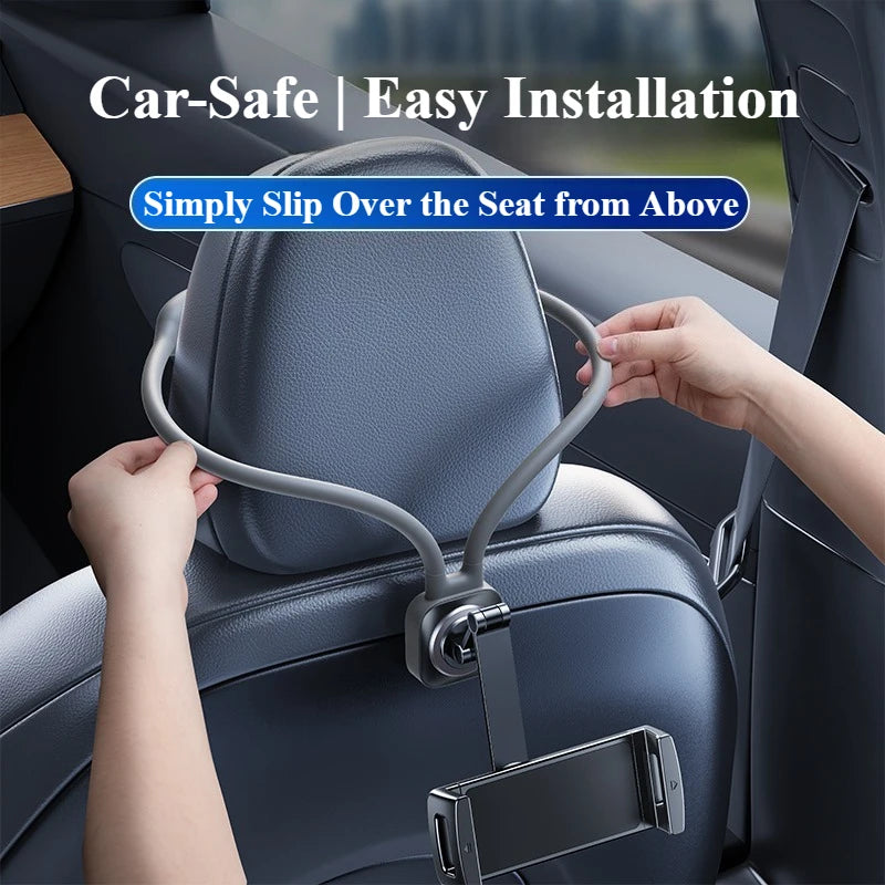 Support tablette voiture siege arriere tiges métalliques