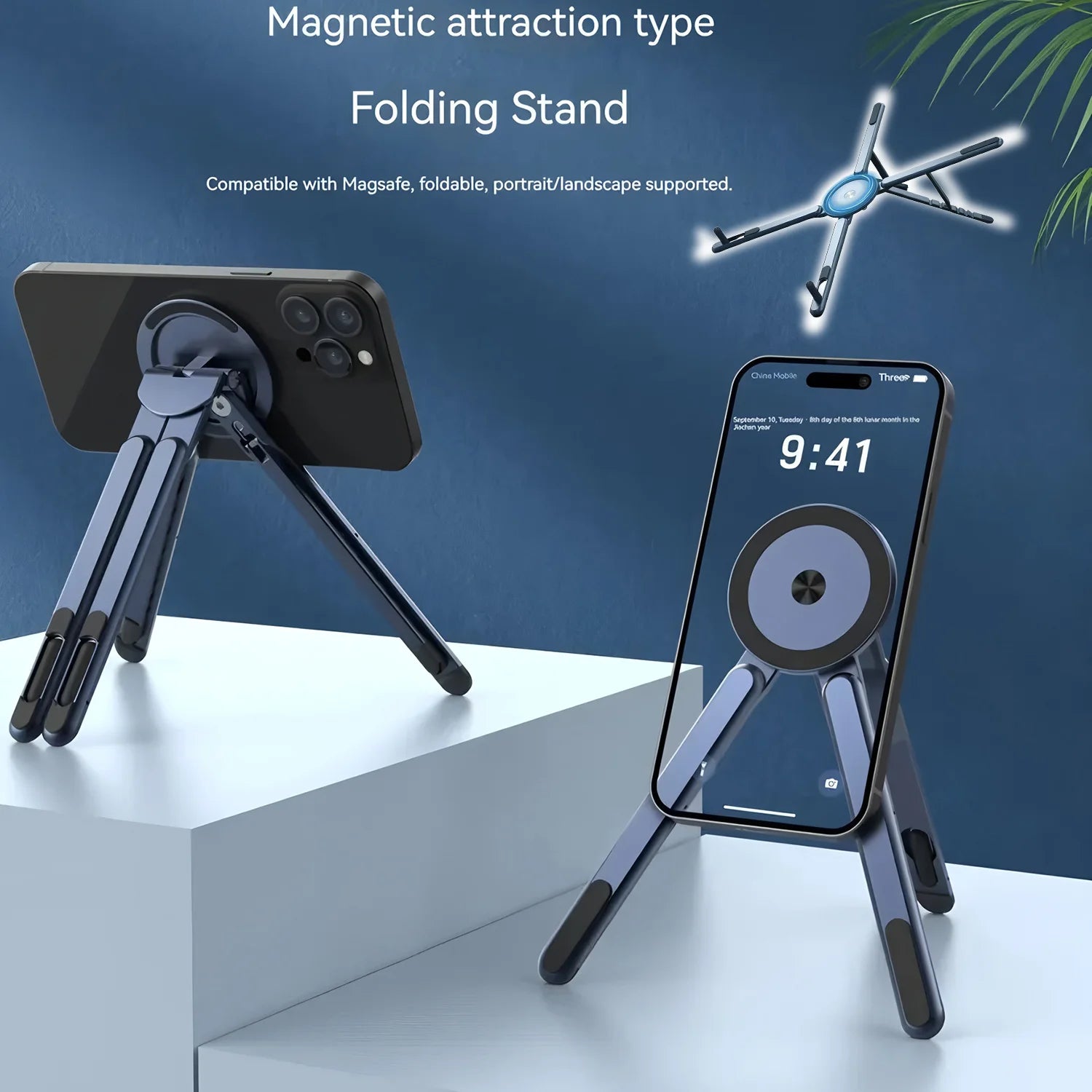 Support tablette magnétique trépied