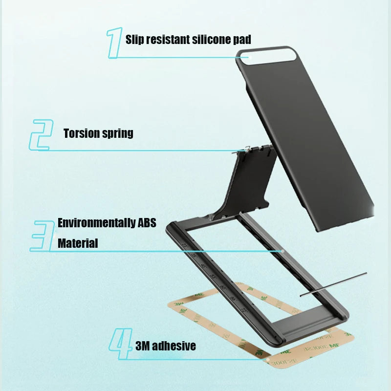 Support tablette plastique à coller