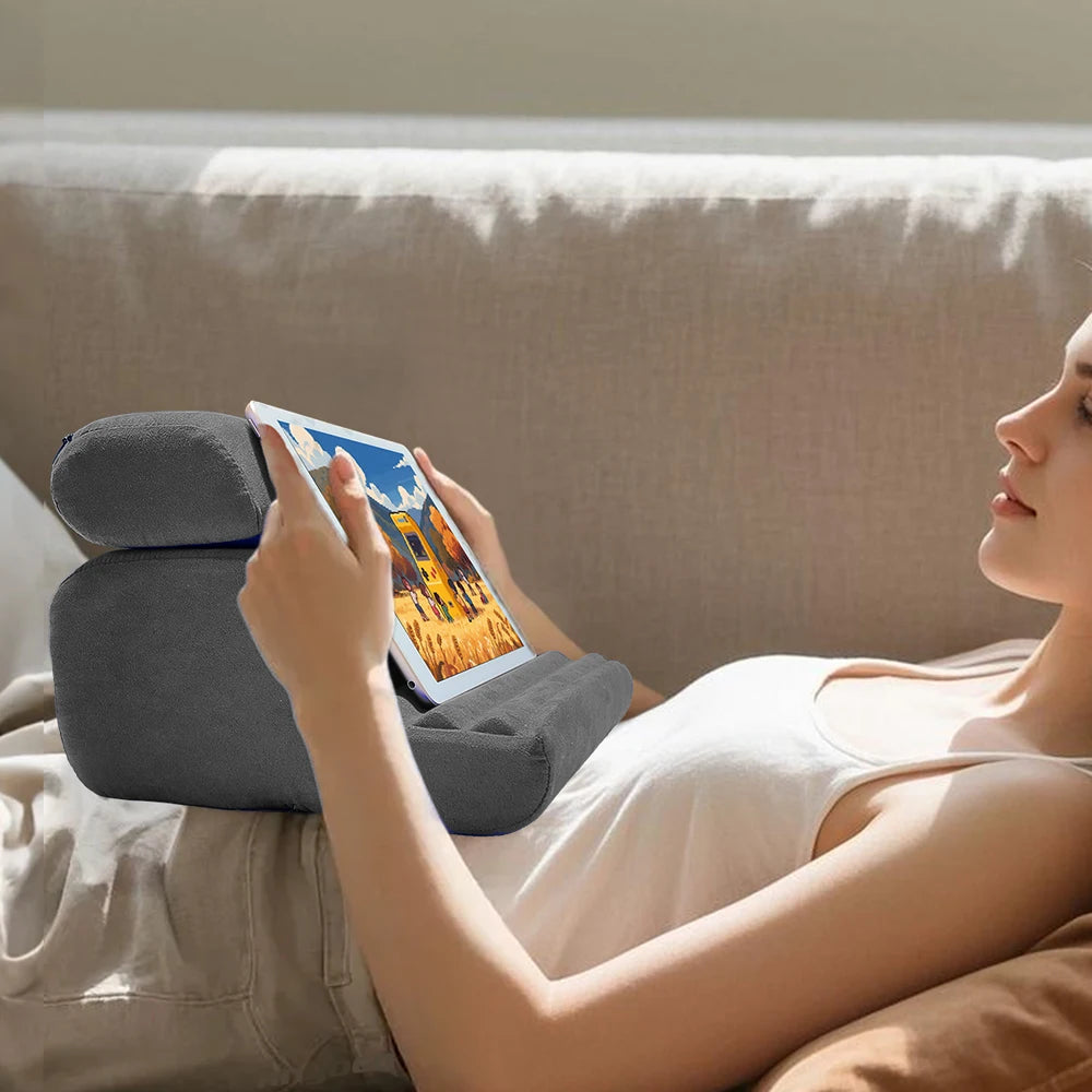 Support tablette coussin à poches