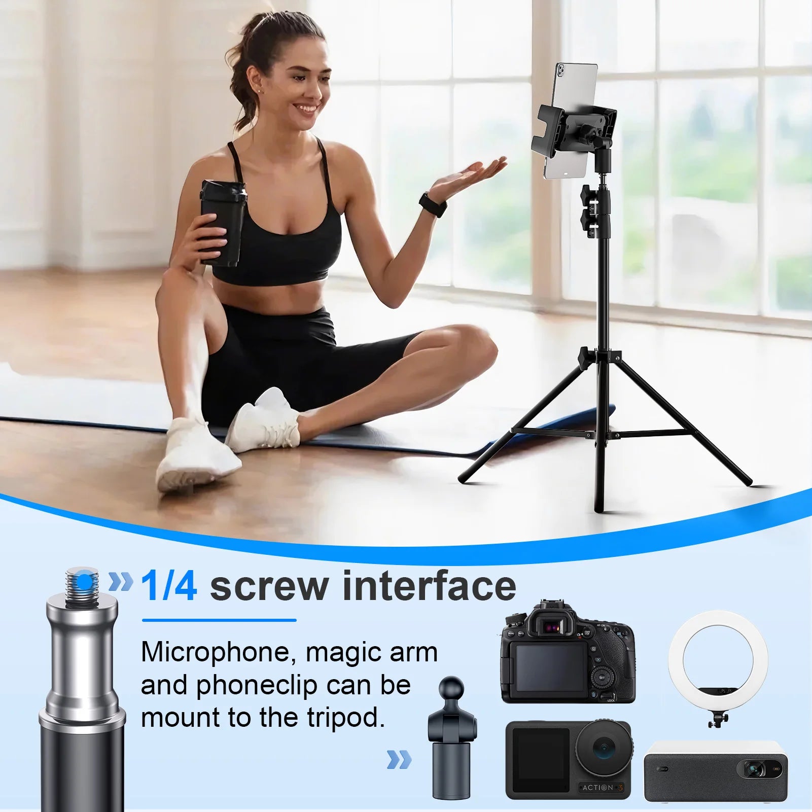 support tablette sur pied hauteur réglable